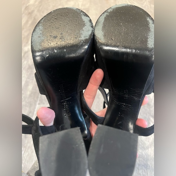 Reformation black Tatiana suede platform heels - Picture 8 of 9